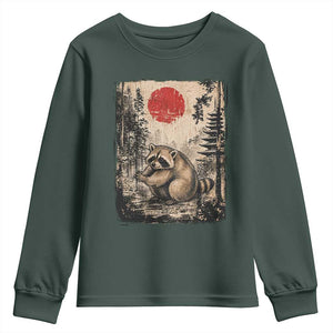 Vintage Japanese Ukiyoe Raccoon Youth Sweatshirt Seattle Short Spine Trash Panda