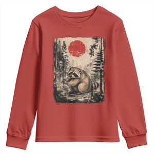 Vintage Japanese Ukiyoe Raccoon Youth Sweatshirt Seattle Short Spine Trash Panda