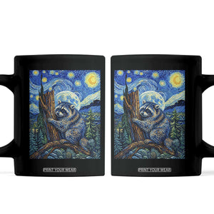 Seattle Trash Panda Starry Night Graphic Coffee Mug Funny Short King Raccoon
