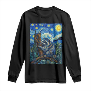 Seattle Trash Panda Starry Night Graphic Long Sleeve Shirt Funny Short King Raccoon