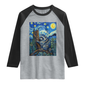 Seattle Trash Panda Starry Night Graphic Raglan Shirt Funny Short King Raccoon