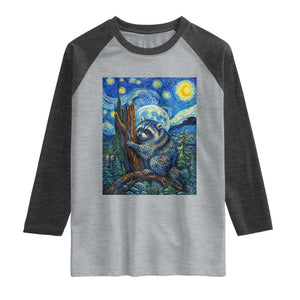 Seattle Trash Panda Starry Night Graphic Raglan Shirt Funny Short King Raccoon