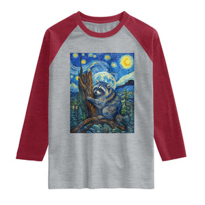 Seattle Trash Panda Starry Night Graphic Raglan Shirt Funny Short King Raccoon