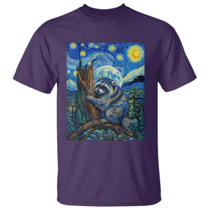 Seattle Trash Panda Starry Night Graphic T Shirt Funny Short King Raccoon