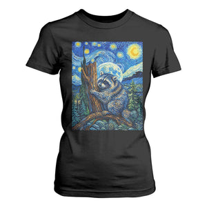 Seattle Trash Panda Starry Night Graphic T Shirt For Women Funny Short King Raccoon