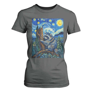 Seattle Trash Panda Starry Night Graphic T Shirt For Women Funny Short King Raccoon