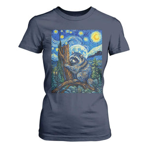 Seattle Trash Panda Starry Night Graphic T Shirt For Women Funny Short King Raccoon