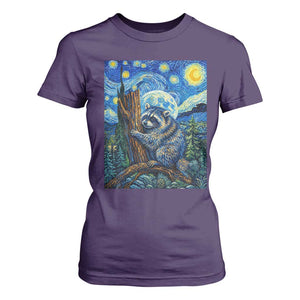 Seattle Trash Panda Starry Night Graphic T Shirt For Women Funny Short King Raccoon