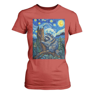 Seattle Trash Panda Starry Night Graphic T Shirt For Women Funny Short King Raccoon