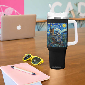 Seattle Trash Panda Starry Night Graphic Tumbler With Handle Funny Short King Raccoon