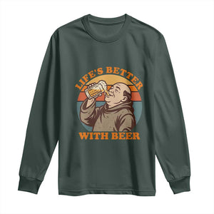 Funny Craft Beer Drinker Monks Long Sleeve Shirt Lifes Better With Beer