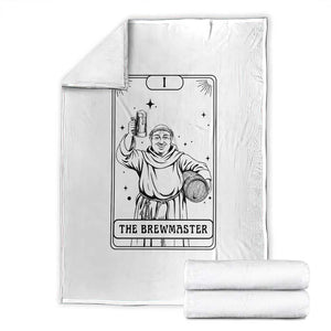The Brewmaster Tarot Card Throw Blanket Vintage Craft Beer Monk Brewery Art