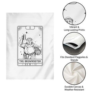 The Brewmaster Tarot Card Garden Flag Vintage Craft Beer Monk Brewery Art