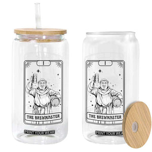 The Brewmaster Tarot Card Glass Can Vintage Craft Beer Monk Brewery Art