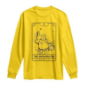 The Brewmaster Tarot Card Long Sleeve Shirt Vintage Craft Beer Monk Brewery Art