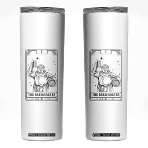 The Brewmaster Tarot Card Skinny Tumbler Vintage Craft Beer Monk Brewery Art