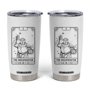The Brewmaster Tarot Card Tumbler Cup Vintage Craft Beer Monk Brewery Art