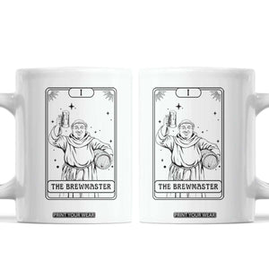 The Brewmaster Tarot Card Coffee Mug Vintage Craft Beer Monk Brewery Art