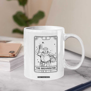 The Brewmaster Tarot Card Coffee Mug Vintage Craft Beer Monk Brewery Art