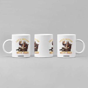 George Washington Lifes Better With Beer Coffee Mug Funny Founding Father Beer Lover