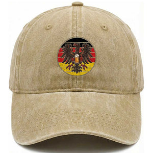 German Eagle Beer Lover Washed Cotton Baseball Cap Vintage Bavarian Oktoberfest Beer