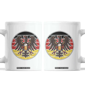 German Eagle Beer Lover Coffee Mug Vintage Bavarian Oktoberfest Beer
