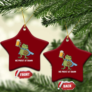 Funny Frog Oktoberfest Bavarian Beer Lover Ceramic Ornament We Prost At Dawn