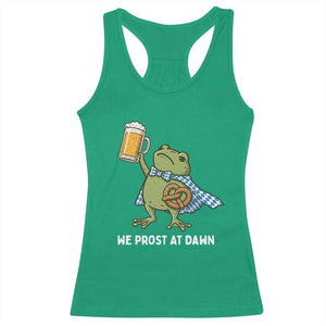 Funny Frog Oktoberfest Bavarian Beer Lover Racerback Tank Top We Prost At Dawn