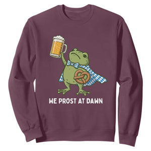 Funny Frog Oktoberfest Bavarian Beer Lover Sweatshirt We Prost At Dawn