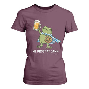 Funny Frog Oktoberfest Bavarian Beer Lover T Shirt For Women We Prost At Dawn