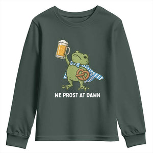 Funny Frog Oktoberfest Bavarian Beer Lover Youth Sweatshirt We Prost At Dawn