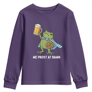 Funny Frog Oktoberfest Bavarian Beer Lover Youth Sweatshirt We Prost At Dawn