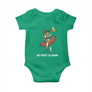 Funny Oktoberfest Frog Baby Onesie We Prost At Dawn Dirndl Sausage Beer Lover