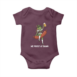 Funny Oktoberfest Frog Baby Onesie We Prost At Dawn Dirndl Sausage Beer Lover
