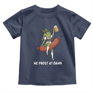 Funny Oktoberfest Frog Toddler T Shirt We Prost At Dawn Dirndl Sausage Beer Lover