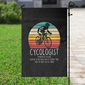 Cycologist Definition Garden Flag Vintage Bicycle Rider Cycling Gift