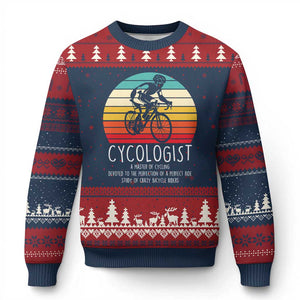 Cycologist Definition Ugly Christmas Sweater Vintage Bicycle Rider Cycling Gift