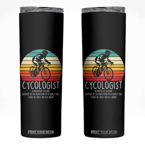 Cycologist Definition Skinny Tumbler Vintage Bicycle Rider Cycling Gift