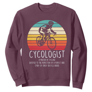 Cycologist Definition Sweatshirt Vintage Bicycle Rider Cycling Gift