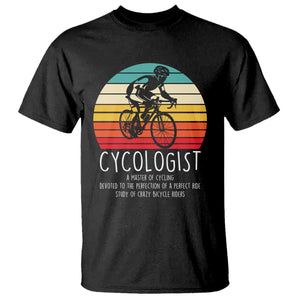 Cycologist Definition T Shirt Vintage Bicycle Rider Cycling Gift