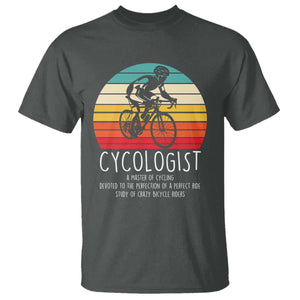 Cycologist Definition T Shirt Vintage Bicycle Rider Cycling Gift