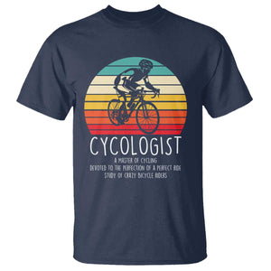 Cycologist Definition T Shirt Vintage Bicycle Rider Cycling Gift
