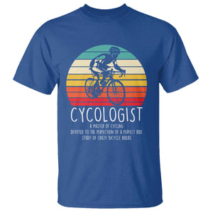 Cycologist Definition T Shirt Vintage Bicycle Rider Cycling Gift