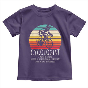 Cycologist Definition Toddler T Shirt Vintage Bicycle Rider Cycling Gift