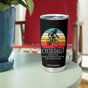Cycologist Definition Tumbler Cup Vintage Bicycle Rider Cycling Gift