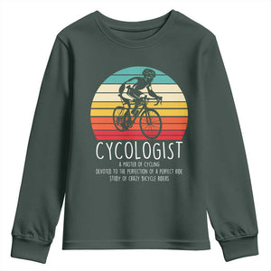 Cycologist Definition Youth Sweatshirt Vintage Bicycle Rider Cycling Gift