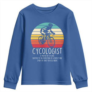 Cycologist Definition Youth Sweatshirt Vintage Bicycle Rider Cycling Gift