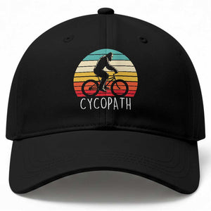 Cycopath Bigfoot Riding Bike Baseball Cap Funny Bigfoot Cyclist Bicycle Gift