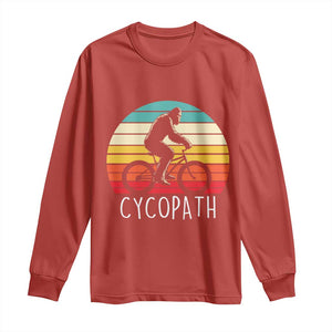 Cycopath Bigfoot Riding Bike Long Sleeve Shirt Funny Bigfoot Cyclist Bicycle Gift
