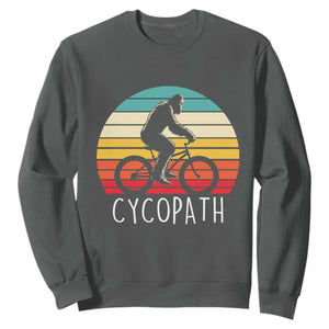 Cycopath Bigfoot Riding Bike Sweatshirt Funny Bigfoot Cyclist Bicycle Gift